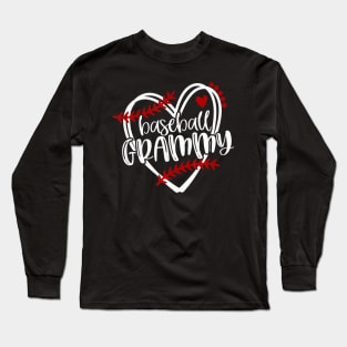 Baseball Heart GRAMMY Shirt Grandma Long Sleeve T-Shirt